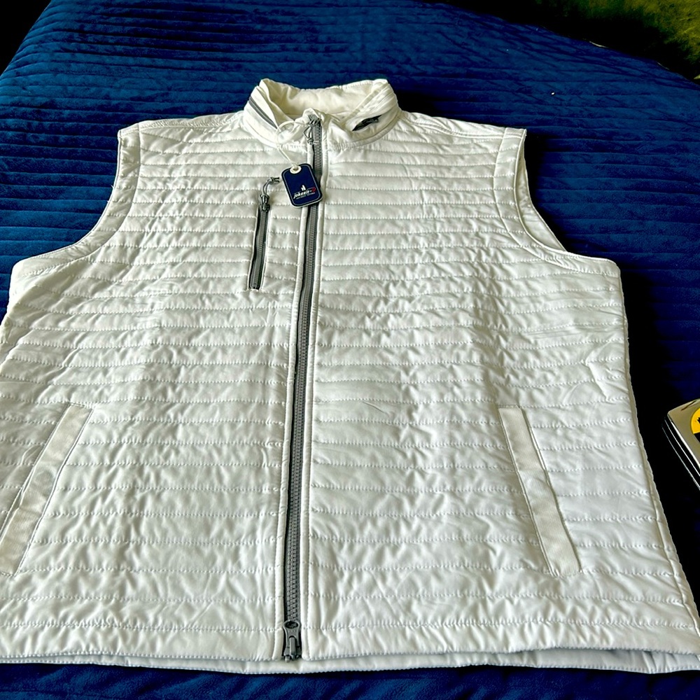 Men’s Johnnie o white vest